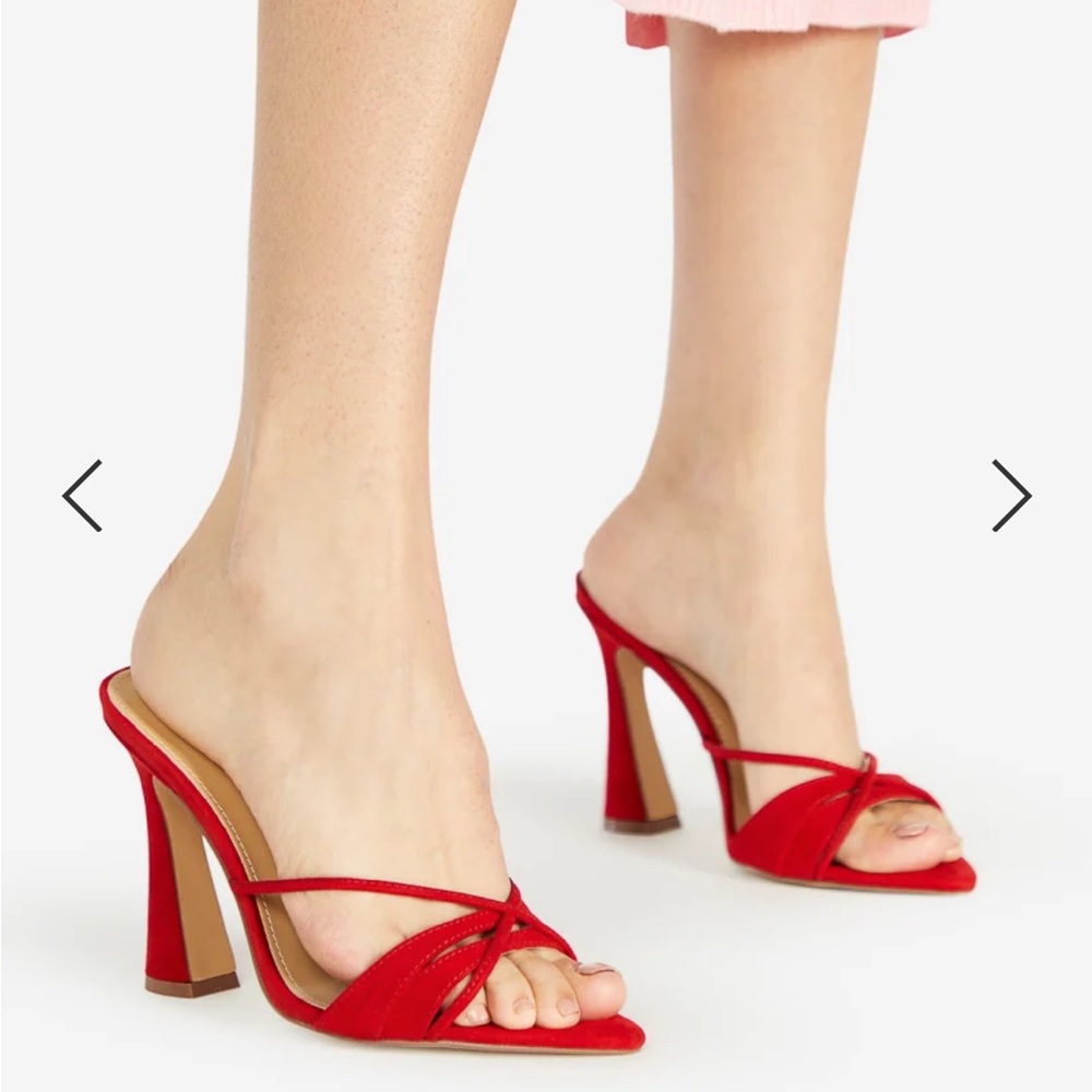 Bright Red sandal heel